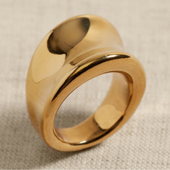 NWT BANANA REPUBLIC RAVENA FLUME RING | AUREUS + ARGENT - Picture 3 of 5